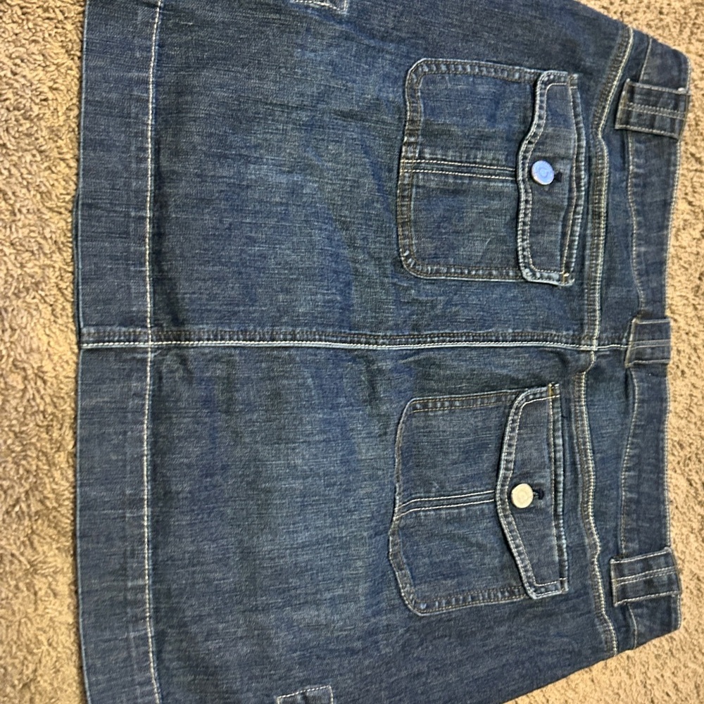 White House Black Market Indigo Denim Mini Skirt - Picture 4 of 4